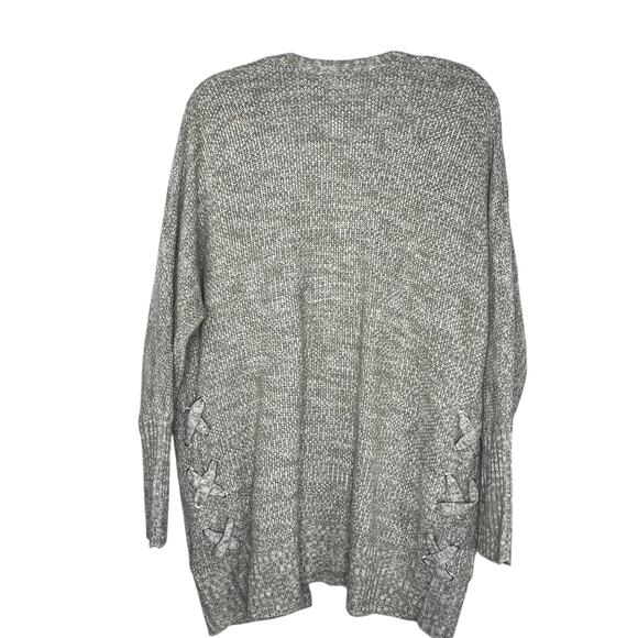 Pink Republic oversized green heathered open front cardigan size Medium EUC - Picture 7 of 7